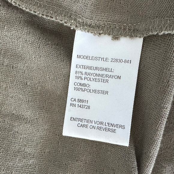 Tribal XS Open Front Cardigan Green Brown Rayon Polyester - Picture 5 of 8